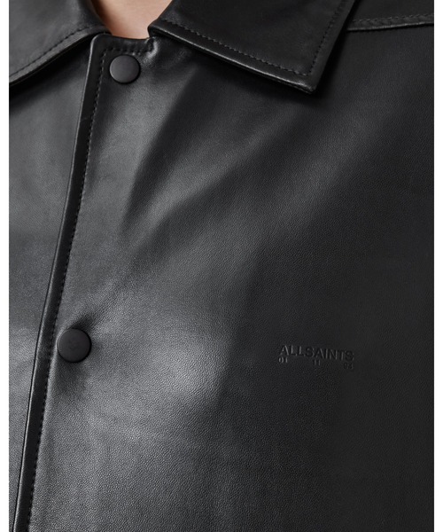 ALLSAINTS(オールセインツ)の「ARLINGTON MINIMALIST LEATHER JACKET | ARLINGTON ミニマリスト レザー ジャケット(その他アウター・メンズ・ブラック・S/M/L/XL)」の5枚目の写真