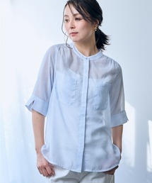 SMILE LAND | ストライプ柄シアーシャツ<大きいサイズ有>【OtonaSMILE】(シャツ/ブラウス)