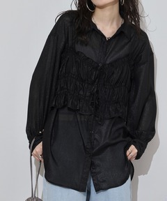 Knuth Marf - 2way ribbon lady blouse / リボン レディー