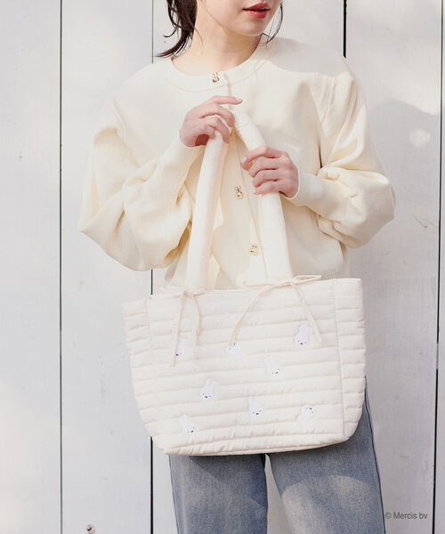 natural couture(ナチュラルクチュール)の「【miffyコラボ】刺繍キルティングBAG(ショルダーバッグ・レディース・アイボリー/モカ・FREE)」の4枚目の写真