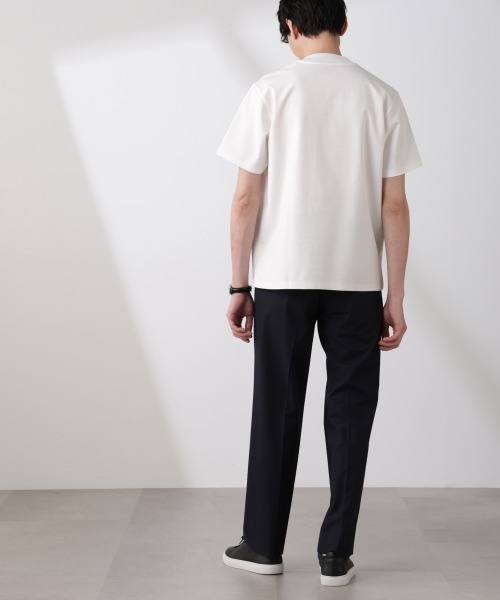 NANO universe(ナノユニバース)の「「N TROUSERS BASIC」トロピカルストレッチストレートパンツ(スラックス・メンズ・ダークネイビー/チャコール・L/M/S)」の7枚目の写真