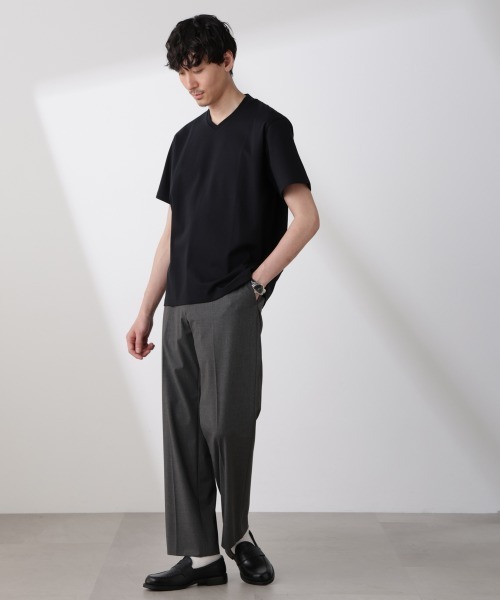 NANO universe(ナノユニバース)の「「N TROUSERS BASIC」トロピカルストレッチストレートパンツ(スラックス・メンズ・ダークネイビー/チャコール・L/M/S)」の11枚目の写真