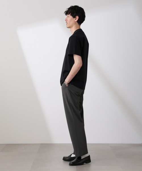 NANO universe(ナノユニバース)の「「N TROUSERS BASIC」トロピカルストレッチストレートパンツ(スラックス・メンズ・ダークネイビー/チャコール・L/M/S)」の12枚目の写真