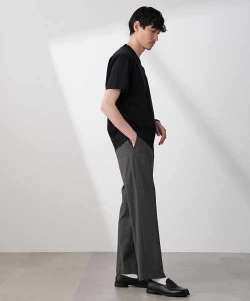 NANO universe(ナノユニバース)の「「N TROUSERS BASIC」トロピカルストレッチストレートパンツ(スラックス・メンズ・ダークネイビー/チャコール・L/M/S)」の13枚目の写真