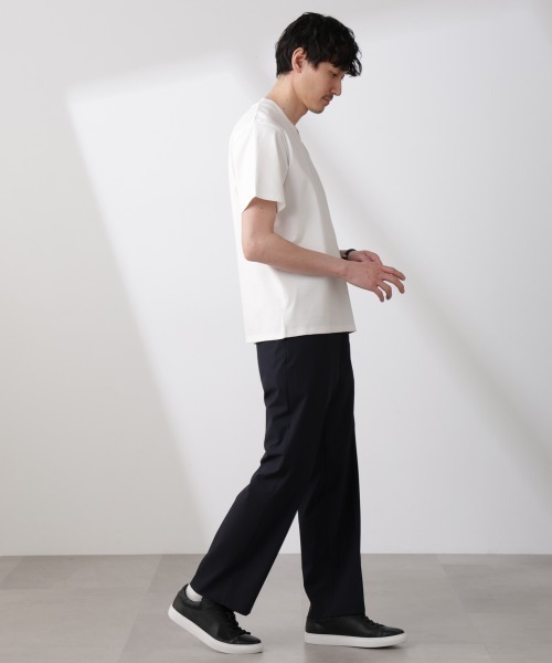 NANO universe(ナノユニバース)の「「N TROUSERS BASIC」トロピカルストレッチストレートパンツ(スラックス・メンズ・ダークネイビー/チャコール・L/M/S)」の6枚目の写真