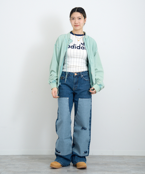 JOINT WORKS（ジョイントワークス）の「adidas / アディダス GRAPHIC CALI T（Tシャツ/カットソー・レディース・ホワイト/スカイブルー・SMALL）」の8枚目の写真