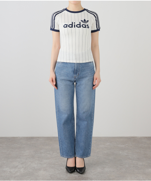 JOINT WORKS（ジョイントワークス）の「adidas / アディダス GRAPHIC CALI T（Tシャツ/カットソー・レディース・ホワイト/スカイブルー・SMALL）」の3枚目の写真