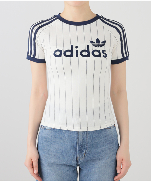 JOINT WORKS（ジョイントワークス）の「adidas / アディダス GRAPHIC CALI T（Tシャツ/カットソー・レディース・ホワイト/スカイブルー・SMALL）」の4枚目の写真