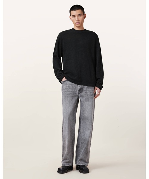 ALLSAINTS（オールセインツ）の「FOSTER LONG SLEEVE T-SHIRT | FOSTER 長袖 Tシャツ（スウェット・メンズ・ブラック・S/M/XS/L/XL）」の5枚目の写真