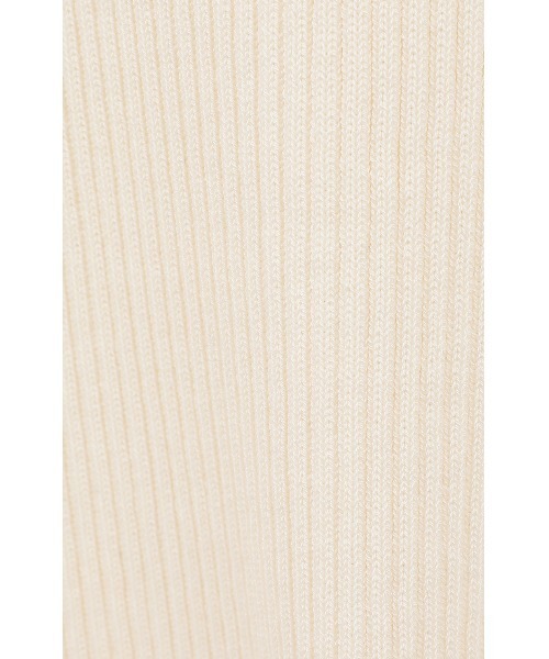 CLANE（クラネ）の「H/N HALF SLEEVE RIB KNIT TOPS（ニット/セーター・レディース・アイボリー/ブラック/ベージュ・1/2）」の5枚目の写真