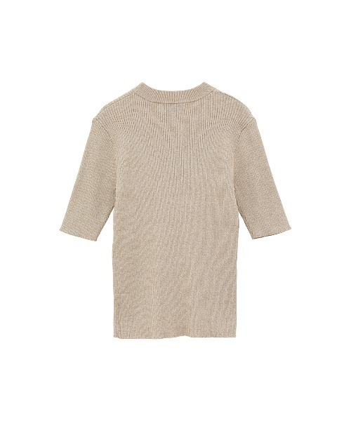 CLANE（クラネ）の「H/N HALF SLEEVE RIB KNIT TOPS（ニット/セーター・レディース・アイボリー/ブラック/ベージュ・1/2）」の20枚目の写真