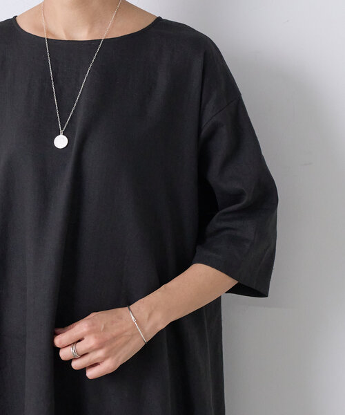 BEARDSLEY（ビアズリー）の「リネン前後ワンピース（ワンピース・レディース・ベージュ/ブラック・0/1）」の10枚目の写真