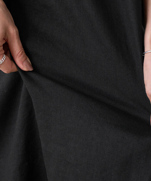 BEARDSLEY（ビアズリー）の「リネン前後ワンピース（ワンピース・レディース・ベージュ/ブラック・0/1）」の12枚目の写真