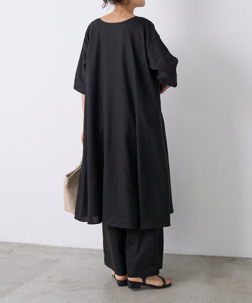 BEARDSLEY（ビアズリー）の「リネン前後ワンピース（ワンピース・レディース・ベージュ/ブラック・0/1）」の19枚目の写真