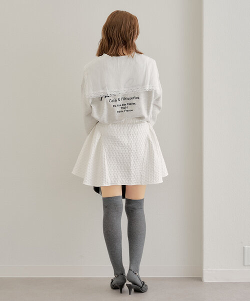 Chico(チコ)の「【SALON by Chico】ジャガードフレアスカート(スカート・レディース・ホワイト/ネイビー・FREE)」の9枚目の写真