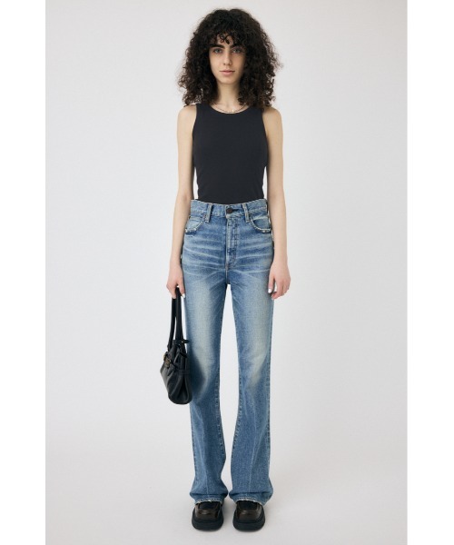 MOUSSY（マウジー）の「BASIC RIB タンクトップ（タンクトップ・レディース・ホワイト/ライトブラック・FREE）」の6枚目の写真