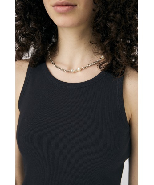 MOUSSY（マウジー）の「BASIC RIB タンクトップ（タンクトップ・レディース・ホワイト/ライトブラック・FREE）」の11枚目の写真