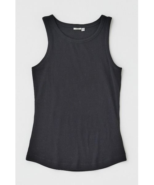 MOUSSY（マウジー）の「BASIC RIB タンクトップ（タンクトップ・レディース・ホワイト/ライトブラック・FREE）」の13枚目の写真