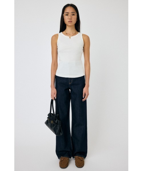 MOUSSY（マウジー）の「BASIC RIB タンクトップ（タンクトップ・レディース・ホワイト/ライトブラック・FREE）」の17枚目の写真