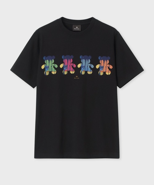 PS Paul Smith（ピーエスポールスミス）の「"Painted Mini Bears" Tシャツ / 152564 011R（Tシャツ/カットソー・メンズ・ブラック/ライトグリーン/ホワイト・SMALL/MEDIUM/LARGE/X-LARGE/XX-LARGE）」の2枚目の写真
