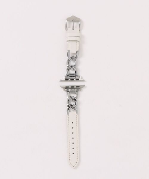 CERCA（チェルカ）の「LUON/ Apple Watch Band / レザー×ステンレスチェーン アップルウォッチ バンド（デジタル腕時計・レディース・ブラウン系その他/ホワイト/ピンク・B/A）」の2枚目の写真
