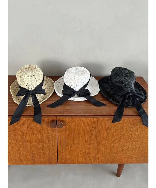 MERCURYDUO（マーキュリーデュオ）の「ストローつば広ハット（ハット・レディース・オフホワイト/ブラック/ベージュ・FREE）」の14枚目の写真