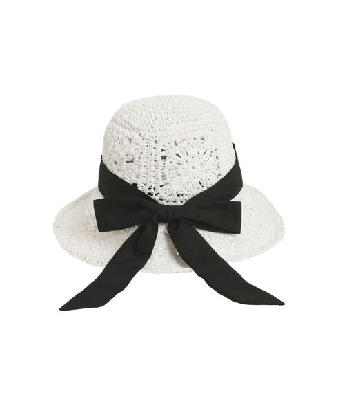 MERCURYDUO（マーキュリーデュオ）の「ストローつば広ハット（ハット・レディース・オフホワイト/ブラック/ベージュ・FREE）」の7枚目の写真