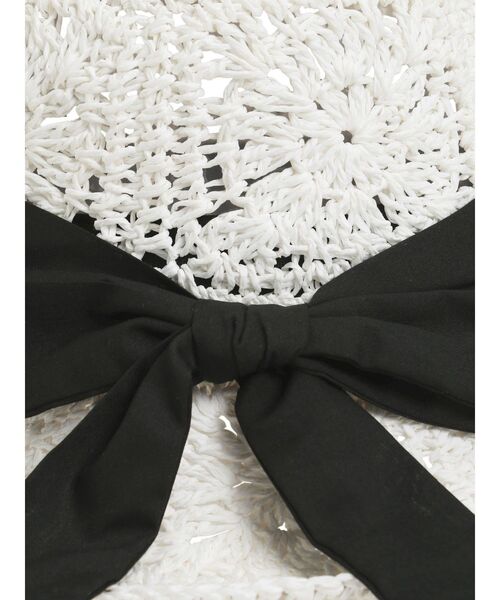 MERCURYDUO（マーキュリーデュオ）の「ストローつば広ハット（ハット・レディース・オフホワイト/ブラック/ベージュ・FREE）」の5枚目の写真