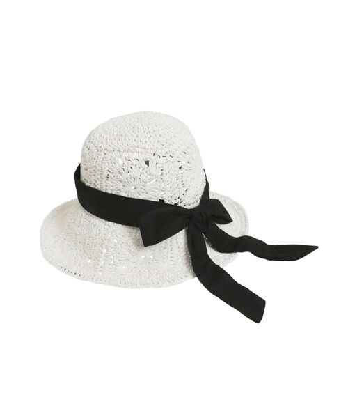 MERCURYDUO（マーキュリーデュオ）の「ストローつば広ハット（ハット・レディース・オフホワイト/ブラック/ベージュ・FREE）」の11枚目の写真