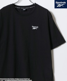Reebok/リーボック オーバーサイズ ワンポイント刺繍 無地 クルーネック半袖Tシャツ レディース メンズ