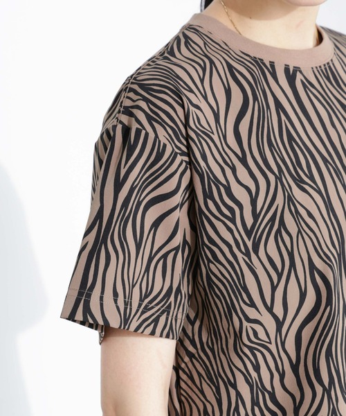 新品未使用【THOUSAND MILE 】ショートスリーブ　ゼブラワンピース THOUSAND MILE ワンピース 「THOUSAND 」SHORT SLEEVE OP PRINT