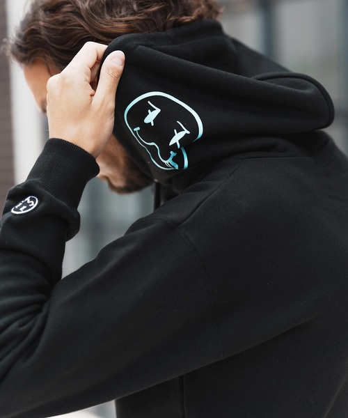 seventy seven(セブンティセブン)の「mpa3774-middle onz sweat P-O hoodie (77rabbit) パーカー(パーカー・メンズ・ネイビー/ホワイト/ブラック・S/M/L/XL)」の13枚目の写真