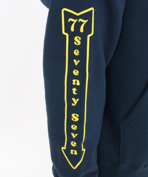 seventy seven(セブンティセブン)の「mpa3774-middle onz sweat P-O hoodie (77rabbit) パーカー(パーカー・メンズ・ネイビー/ホワイト/ブラック・S/M/L/XL)」の17枚目の写真