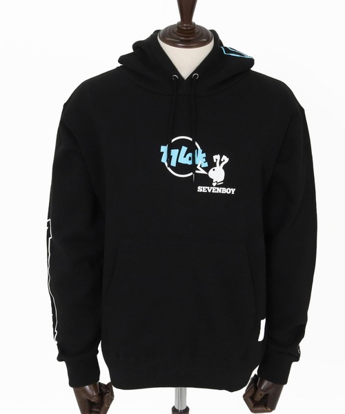 seventy seven(セブンティセブン)の「mpa3774-middle onz sweat P-O hoodie (77rabbit) パーカー(パーカー・メンズ・ネイビー/ホワイト/ブラック・S/M/L/XL)」の22枚目の写真