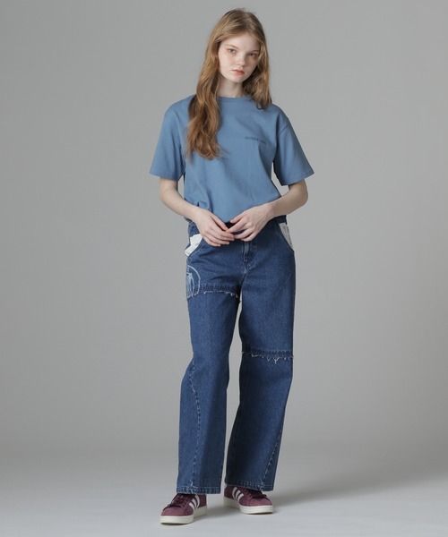 AVIREX(アヴィレックス)の「CIRCLE LOGO T-SHIRT "QUEENS BRIDGE"/サークルロゴTシャツ クイーンズブリッジ(Tシャツ/カットソー・レディース・ホワイト/ブルー系その他/ブラック・F)」の7枚目の写真