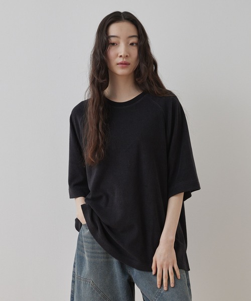 Unblend】セットアップ対応 / リラックス パイルラグランTシャツ