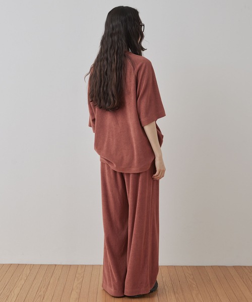セット Tシャツ&ショーツ Unblend】セットアップ対応 / リラックス パイルラグランTシャツ