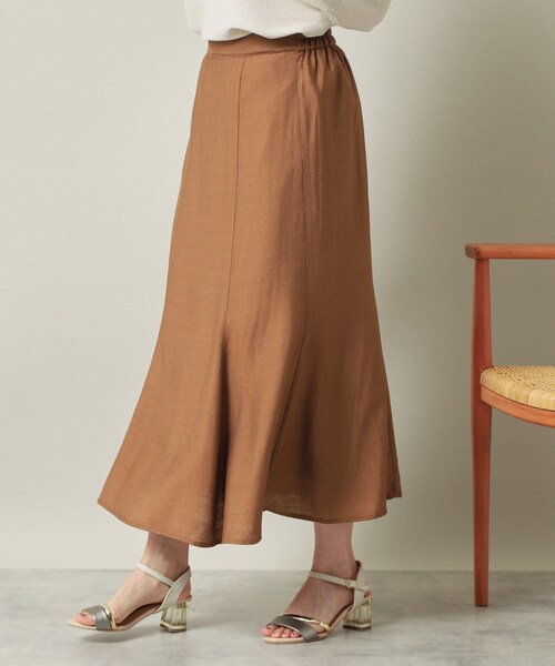 ITS'DEMO（イッツデモ）の「【ウエストゴム／洗濯機OK】リネン混マーメイドスカート（スカート・レディース・ブラック/ダークブラウン/アイボリー・00）」の12枚目の写真