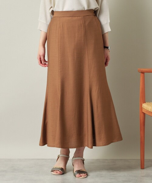 ITS'DEMO（イッツデモ）の「【ウエストゴム／洗濯機OK】リネン混マーメイドスカート（スカート・レディース・ブラック/ダークブラウン/アイボリー・00）」の16枚目の写真