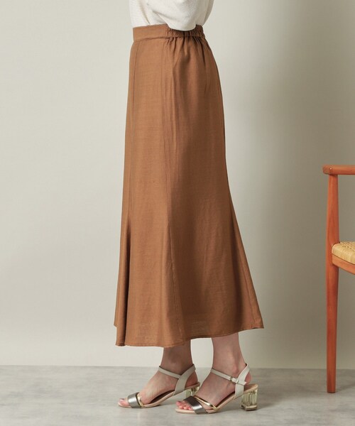 ITS'DEMO（イッツデモ）の「【ウエストゴム／洗濯機OK】リネン混マーメイドスカート（スカート・レディース・ブラック/ダークブラウン/アイボリー・00）」の17枚目の写真