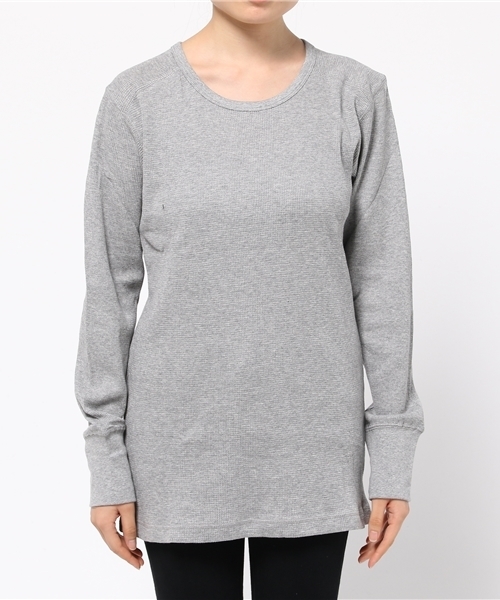 Sheta(シータ)の「サーマルトップス(Tシャツ/カットソー・レディース・グレー/ブラック・FREE)」の3枚目の写真