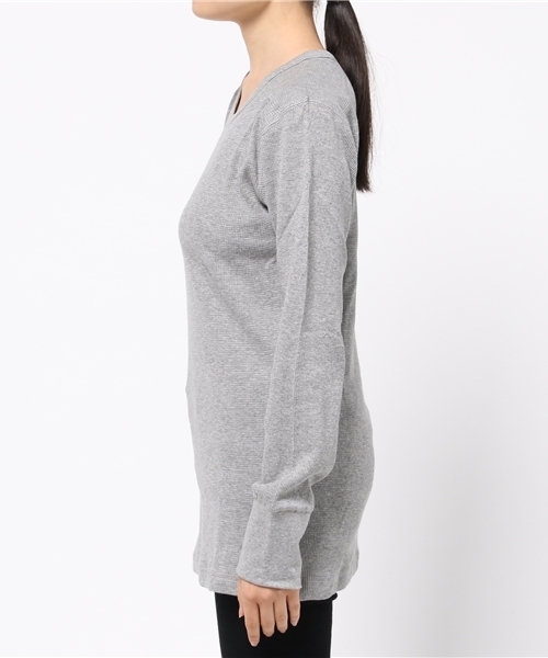 Sheta(シータ)の「サーマルトップス(Tシャツ/カットソー・レディース・グレー/ブラック・FREE)」の4枚目の写真