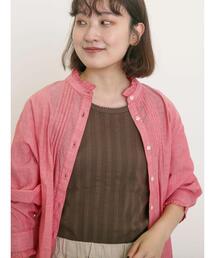 Samansa Mos2 | 配色ピコトリミングノースリ(Tシャツ/カットソー)