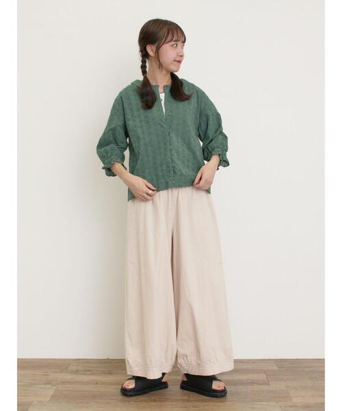 Samansa Mos2（サマンサ モスモス）の「配色ピコトリミングノースリ（Tシャツ/カットソー・レディース・ブラック/オフホワイト/グレー/ブラウン・F）」の7枚目の写真