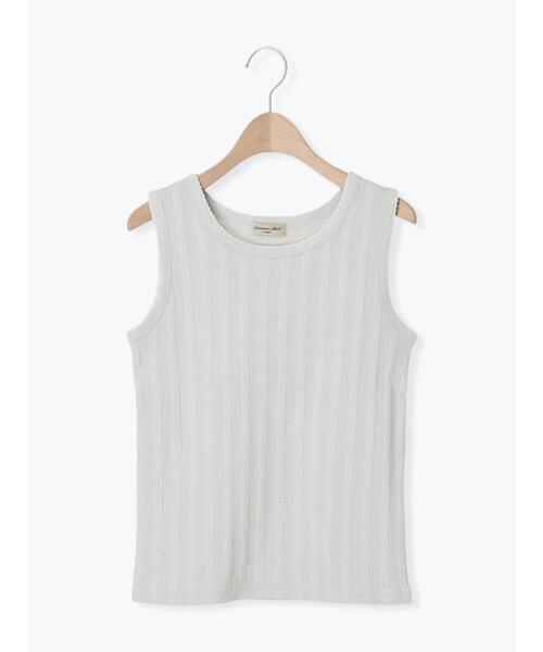 Samansa Mos2（サマンサ モスモス）の「配色ピコトリミングノースリ（Tシャツ/カットソー・レディース・ブラック/オフホワイト/グレー/ブラウン・F）」の16枚目の写真