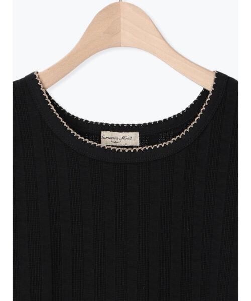 Samansa Mos2（サマンサ モスモス）の「配色ピコトリミングノースリ（Tシャツ/カットソー・レディース・ブラック/オフホワイト/グレー/ブラウン・F）」の19枚目の写真