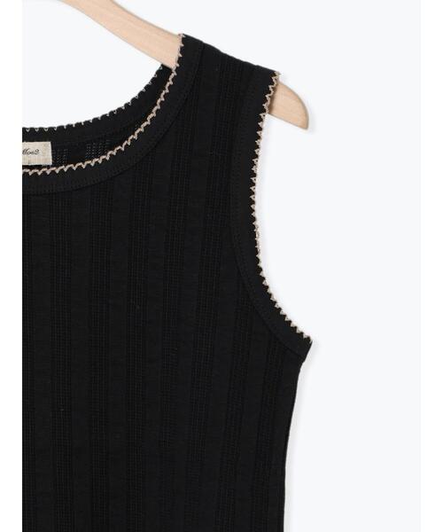 Samansa Mos2（サマンサ モスモス）の「配色ピコトリミングノースリ（Tシャツ/カットソー・レディース・ブラック/オフホワイト/グレー/ブラウン・F）」の20枚目の写真