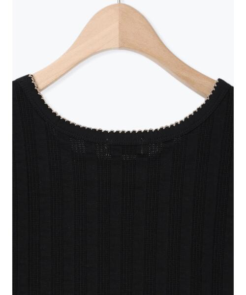 Samansa Mos2（サマンサ モスモス）の「配色ピコトリミングノースリ（Tシャツ/カットソー・レディース・ブラック/オフホワイト/グレー/ブラウン・F）」の22枚目の写真