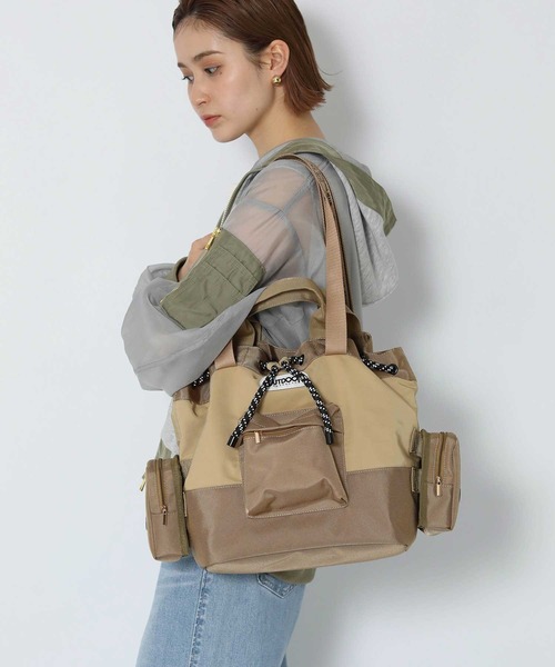 【美品】RISLEY リズレー トートバッグoutdoorコラボ ベージュ Risley（リズレー）の「OUTDOORトートバッグ（トートバッグ