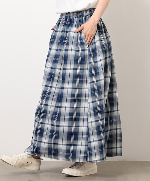 ムッチョコ！！ miyaco ✿チェックスカート ZW COLLECTION チェック柄ミディ丈スカート - カーキ | ZARA